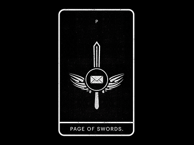 Page of Swords. black messenger minimal page swords tarot white
