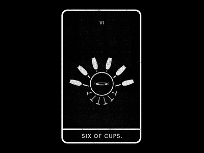 Six of Cups. black childhood cups goodwill halo innocence minimal six tarot white