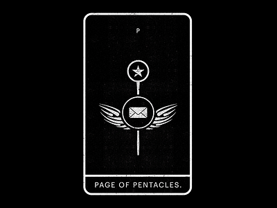 Page of Pentacles. angel black messenger minimal page pentacles tarot white wings