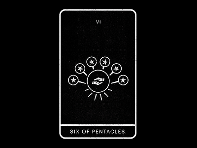 Six of Pentacles. black give hands minimal pentacles six take tarot white