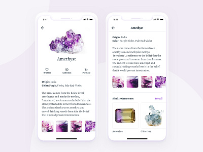 Gemstones Mobile App app application gemstones ios iphone app iphone x mobile mobile app product page