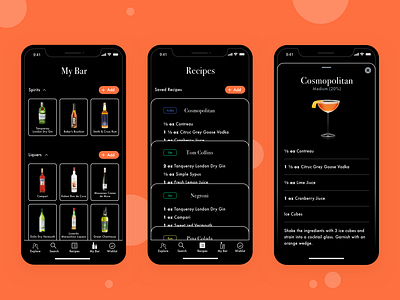 My Bar - Cocktail iOS Mobile app