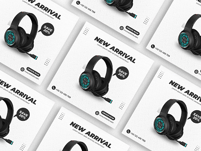 Headphone Brand Instagram Social Media Post Templates