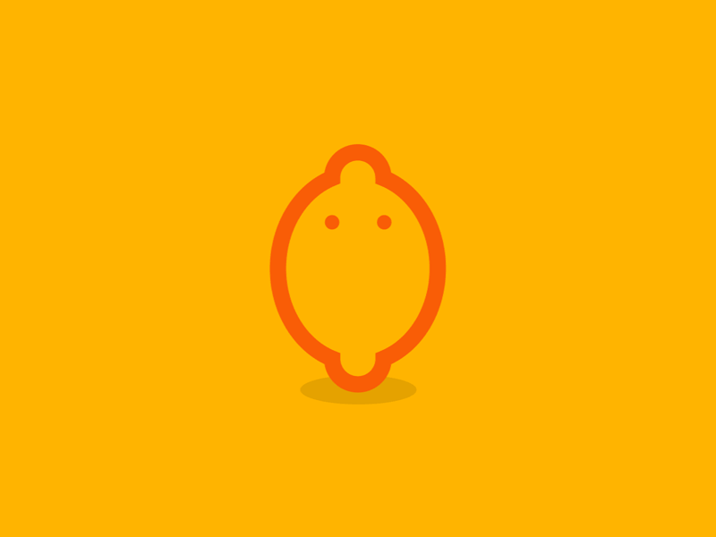 Mr. Lemon animated animation gif icon iconography lemon line lines loop motion squeezy