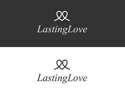 Lasting love logo concept lasting logo love