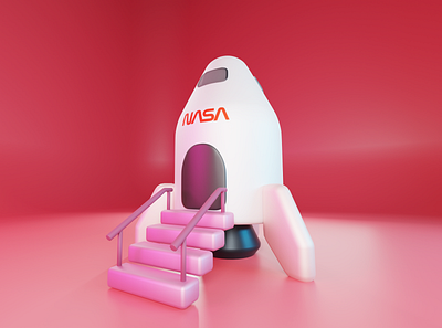 Spaceship - NASA 3d 3dicon blender design graphic design illustration motion graphics nasa passenger spaceship vektor