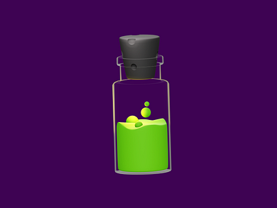 Potion Bottle 3d 3dmodel bottle design figma halloween illustration