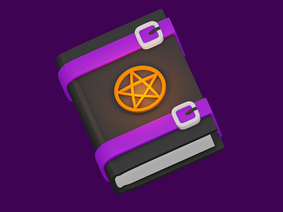 Witchcraft book / 3d icon 3d blender graphic design illustration logo ui vector