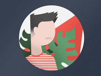 Self Portrait design flat illustrator