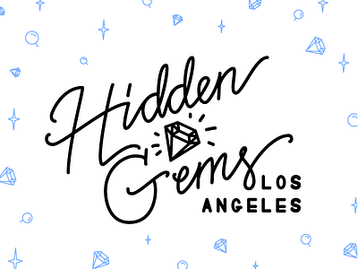 Hidden Gems App Concept art graphic design hidden gems illustration la lettering los angeles typography ui ui design