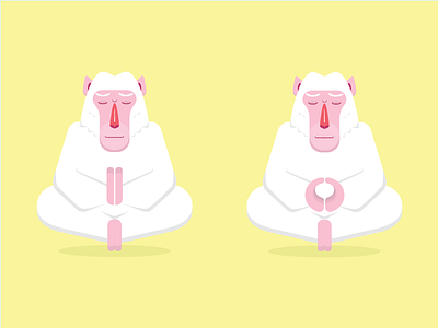 Monkey Monk art character design graphic design illustration illustrator meditation monkey