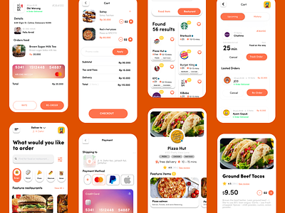 🍱 UI Food App app branding design food ui ux work