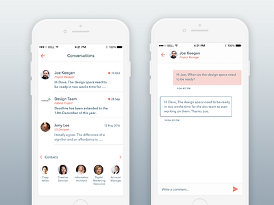 Design Team App Conversations contacts conversations design design team mobile design ongoing starting soon ui user interface design ux