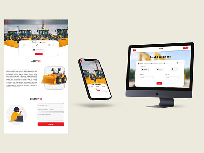 Bulldozers Booking page UI booking page ui bulldozer ui figma fron end developer graphic design illustration photoshop react ui ui design ui designer uiux design user user interface ux