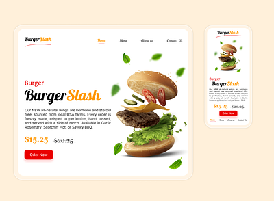 Burger Shop Landing Page burger burger landing page burger oder page burger ui burgershop figma fron end developer graphic design lending page restaurant ui ui design ui ux user interface