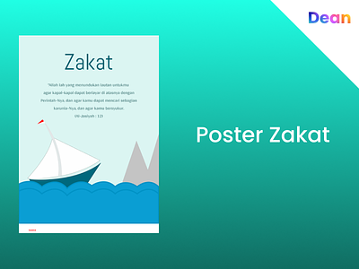 Poster Zakat boat dean design dribbble figma mountain poster waves zakat