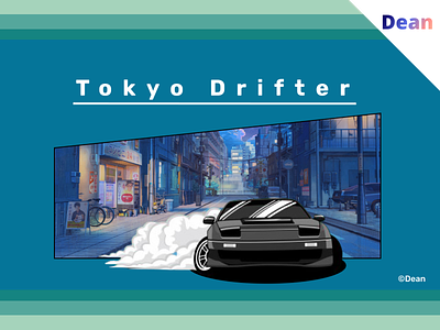 Tokyo Drifter covid 19 dean design drift figma graphic design illustration logo merchandise mockups smartmockups tokyo ui visual wallpaper windows