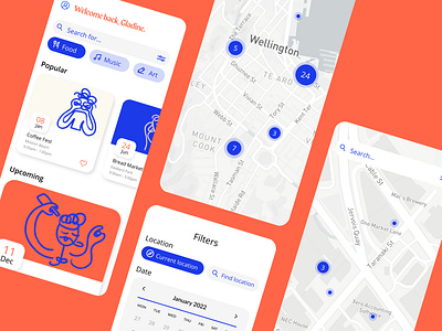 Playground Event App app branding design illustration ui ux