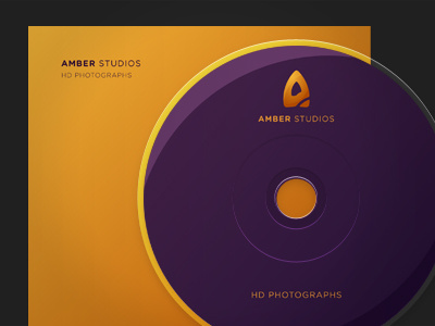 Amber Studios CD Cover album amber cd cover disc gotham orange photo photography purple shape studio vector video