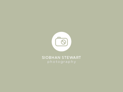 Siobhan Stewart Photography Logo 2 camera circle colour outline pastel photographer photography sans serif type vector