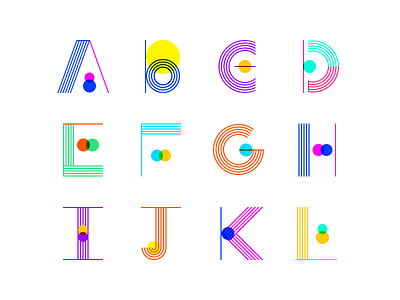 Abc artist designer；letter；line；colour；ui graphic