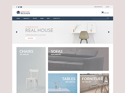 Furniture Template chair design digital furniture room shop sofa tables website