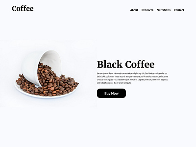 Coffee Landing app clean coffee minimal site typography web website white