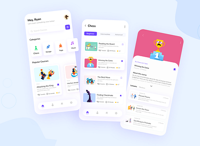 E-learning App app design app ui clean design e learning education learn learning app mobile app online online course online learning study study app tutor ui design uiux uxdesign uxui