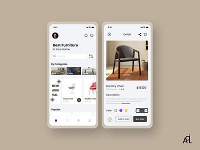 Furniture Mobile App Design