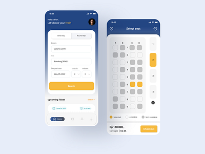 Train Booking App UI Design