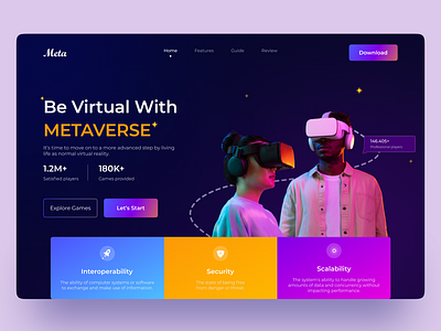 UI Design - AR/VR Website