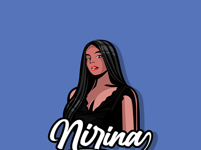 Nirina Logo 2d avatar beautiful cartoon cute discord facebook graphicdesign illustration logo logos nirina pretty profilepicture streamers twitch vector women youtube youtubers