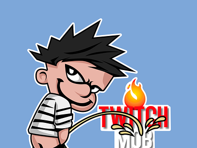 Calvin pissing on Twitch Mob 2d calvin cartoon design discord dj esport facebook graphicdesign illustration livestreaming logo logos pissing profilepicture streamers twitch twitchlogo twitchmob youtube