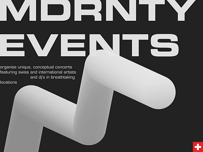 MDRNTY Events branding concert design dj location logo mdrnty swiss swiss poster switzerland