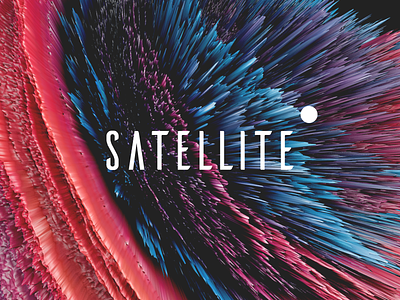 Satellite branding design logo mdrnty music satellite space stage techno vector