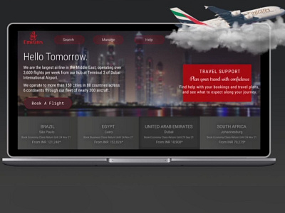 Emirates Airlines Web Design