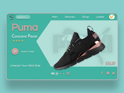 Puma Shoes Visual Web Design