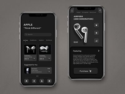 Apple airpods app design 3d animation branding design graphic design illustration logo motion graphics ui ux vector