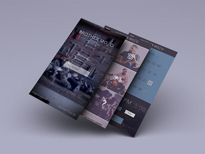 Brother Moto Mock Up app design digital ios minimal mobile app simple sketch typography ui ux