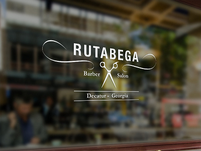 Rutabega Salon barber branding clean design logo salon simple