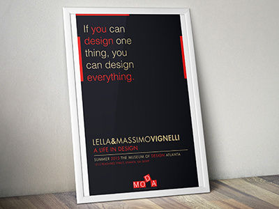 Lella & Massimo Vingelli Poster art clean design illustrator museum photoshop poster simple typography