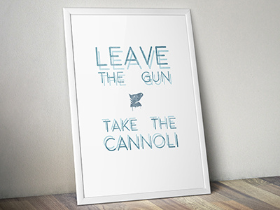 The Godfather Poster cannoli clean design film gangster horse movie poster simple typography