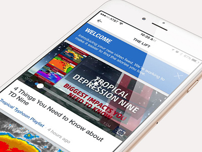 The Weather Channel Video Feed apple clean content ios iphone simple video