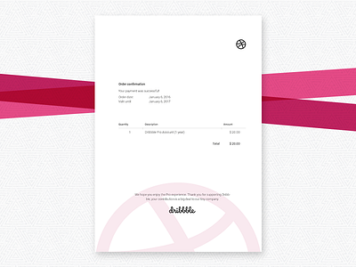 dribbble invoice