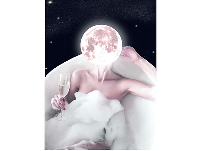 “The Moon” Art Collage.