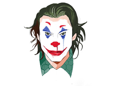 Joker. Fan art. artwork character design digital face fan art green illustration joker movie portrait red smile
