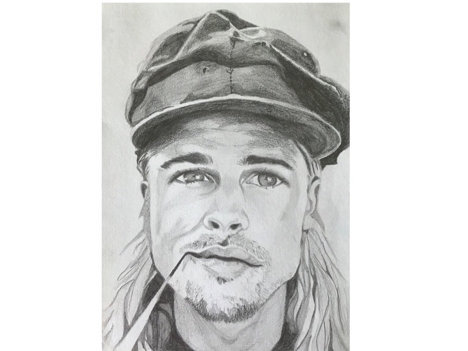 Brad Pitt Sketch Portrait  Poster by Rozi Art  Displate