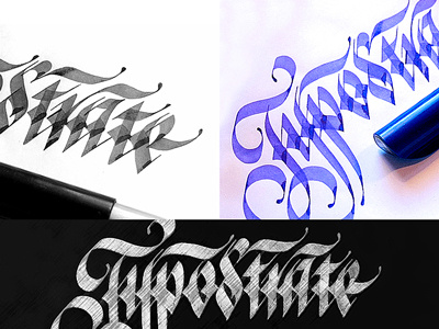 Logotype 'Typostrate'. Graphic Lettering options