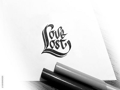 Love Lost brand identity branding calligraphy graphic design graphic designer hand lettering jack whiskers lettering logo design logotype typography word mark