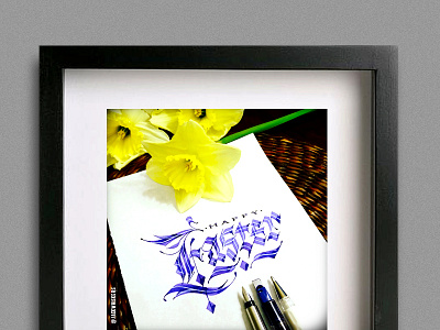 Happy Easter! art direction art director calligraphy custom type easter graphic art graphic designer hand lettering happy easter jack whiskers lettering typography